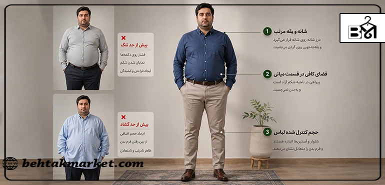 راهنمای کامل لباس مناسب فرم بدن بیضی مردانه
