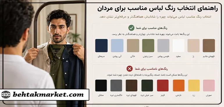 چگونه رنگ‌های مناسب خود را پیدا کنیم؟ راهنمای انتخاب رنگ لباس مردانه