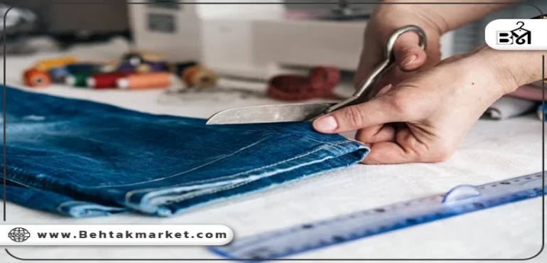 آموزش کوتاه کردن شلوار جین بصورت فابریک