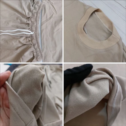 جزئیات ست تیشرت شلوارک مردانه کرم