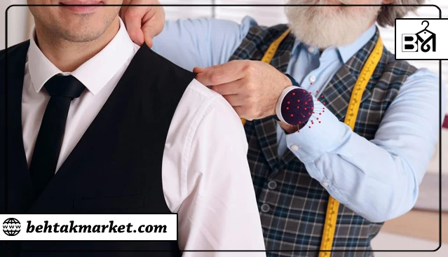 اندازه گیری سایز شانه پیراهن