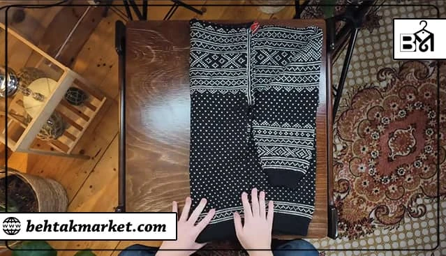 تا کردن رولی لباس‌های بافتنی و پولیور