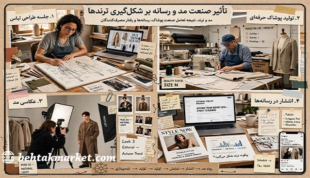 تأثیر صنعت مد و رسانه بر شکل‌گیری ترندها