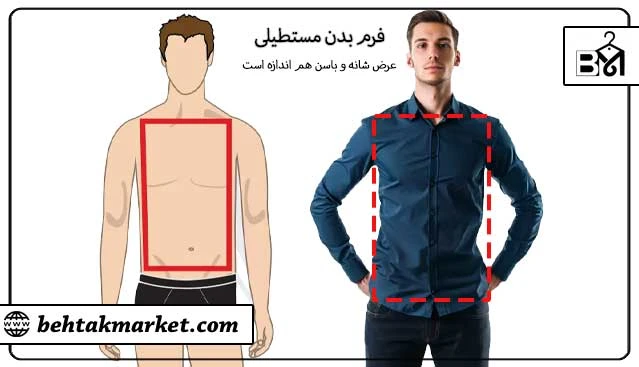 نمونه فرم بدن مستطیلی مردانه