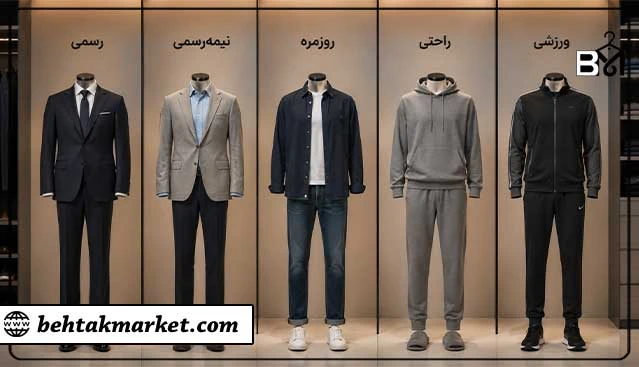 دسته‌بندی پنج گروه اصلی لباس مردانه