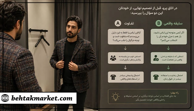 آموزش تشخیص سلیقه واقعی در اتاق پرو