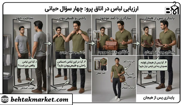 چهار پرسش برای ارزیابی لباس در اتاق پرو