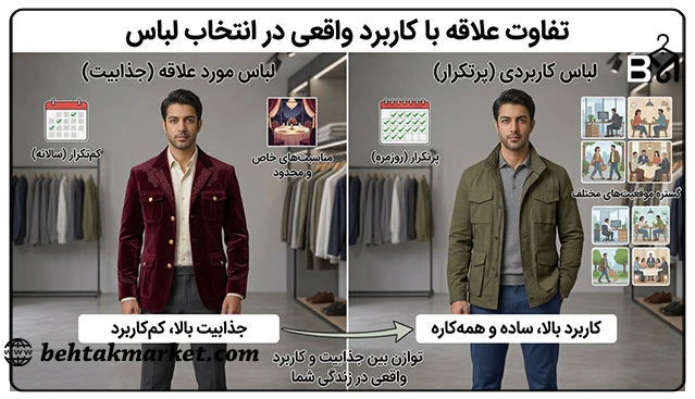 تفاوت لباس مورد علاقه با لباس کاربردی برای زندگی روزمره