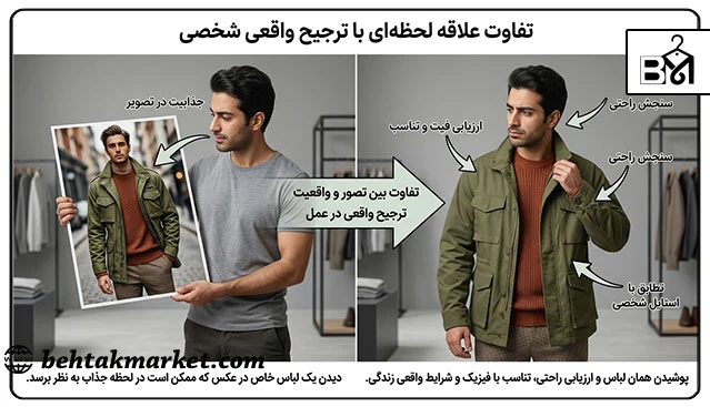 تفاوت علاقه هیجانی و لحظه ای به لباس با سلیقه و ترجیح واقعی شخصی