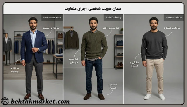 یک هویت استایلی در لباس کاری، روزمره و دورهمی مردانه