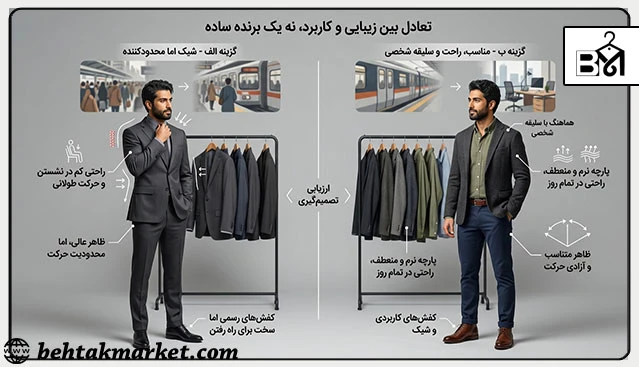 تعادل میان راحتی و ظاهر مناسب در انتخاب لباس مردانه