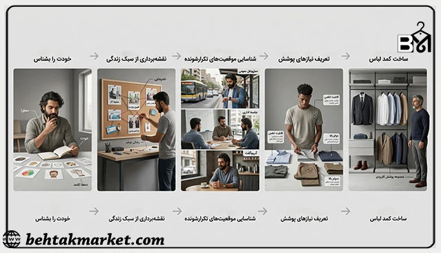 مراحل شناخت سبک زندگی قبل از ساخت کمد لباس مردانه