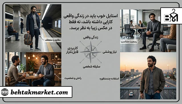 استایل مردانه هماهنگ با زندگی واقعی و موقعیت‌های روزمره