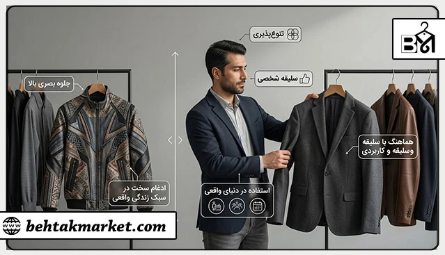 مقایسه جذابیت ظاهری و کاربرد واقعی لباس مردانه