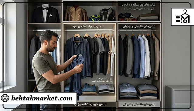 دستهبندی لباسهای مردانه بر اساس میزان استفاده