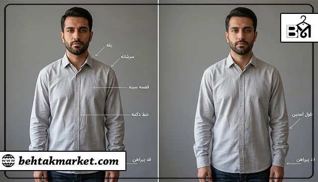 نحوه بررسی فیت پیراهن مردانه
