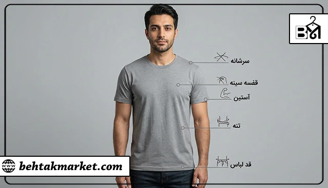 نحوه بررسی فیت تیشرت مردانه
