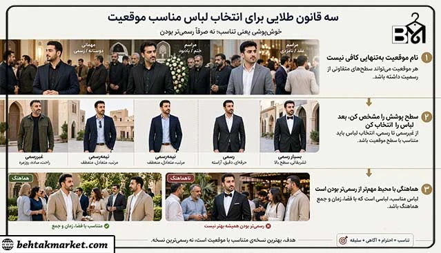 سه نکته اصلی برای انتخاب استایل مردانه بر اساس موقعیت